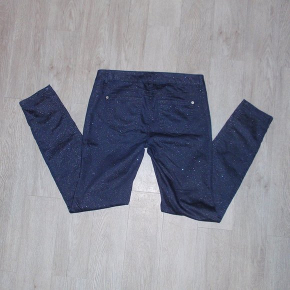 Tinseltown size 9 Dark Blue Stretch Jeans with Sparkles Waist 32” - Picture 4 of 4